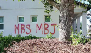 Neighbors alarmed by messages painted across Horizon West home