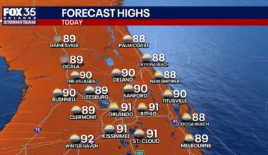 Orlando weather: Hot days rest of the week before rain arrives this weekend