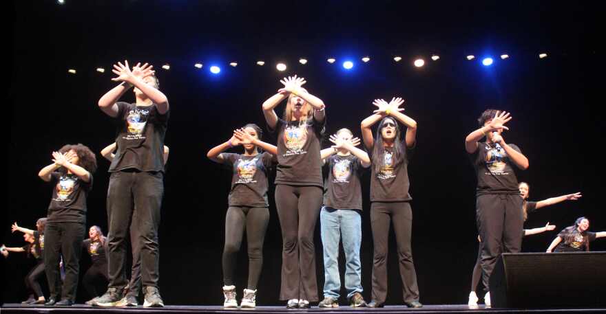 Oasis High School theater students perform mash-up of numbers from 'Addams Family' at last year's High School Musical Awards.