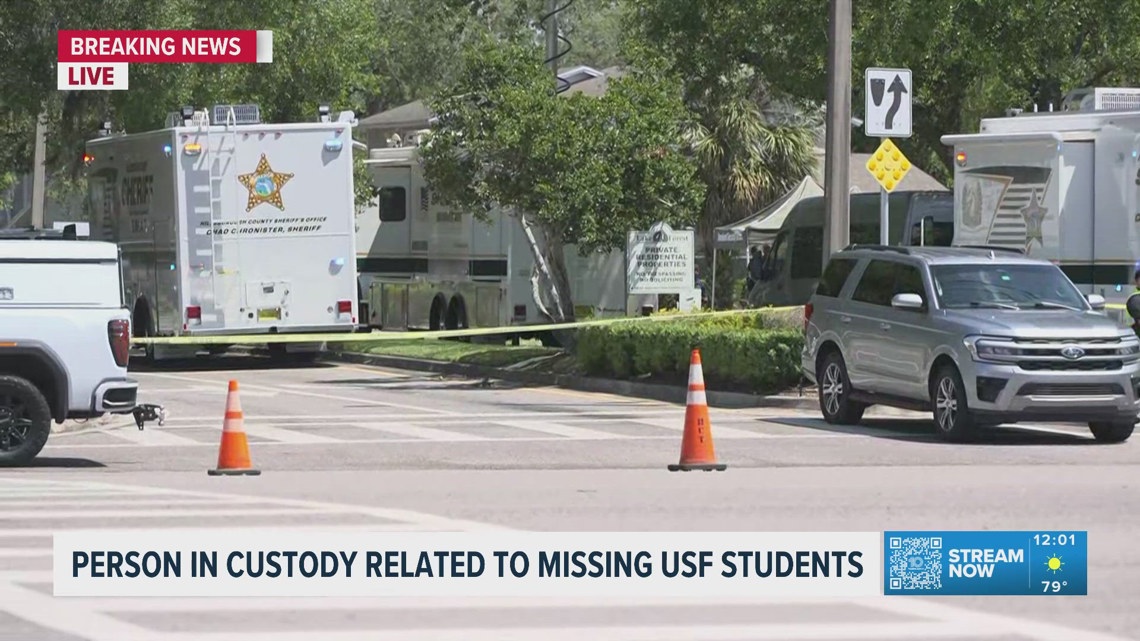 Missing USF students: Person in custody after barricading themselves in Tampa home, HCSO says