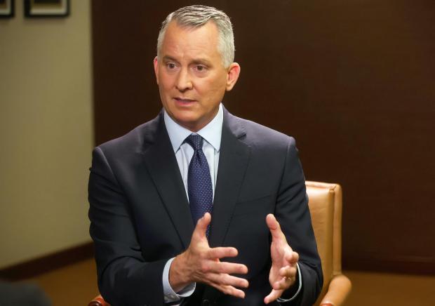 Former Congressman David Jolly announces he is running for governor during an interview with the Tampa Bay Times on June 4. (Dirk Shadd/Tampa Bay Times/TNS)