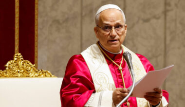 Pope Leo XIV presides over a Prayer Vigil and Rosary for Peace, in Saint Peter's Basilica at the Vatican