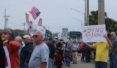 Many were protesting the actions and policies of the Trump administration.