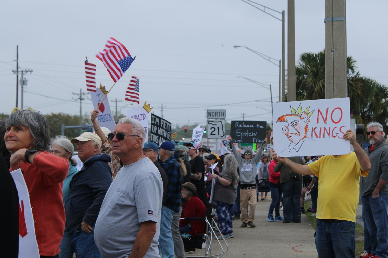 Many were protesting the actions and policies of the Trump administration.