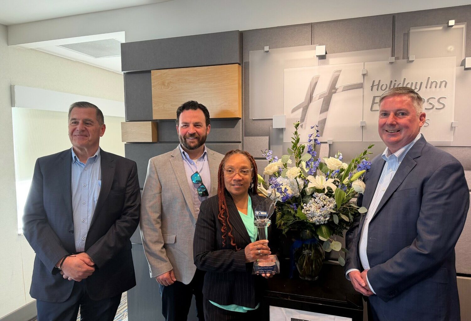 The Holiday Inn Express and Suites 1-295 and I-10 was also awarded the IHG Torchbearer Award.