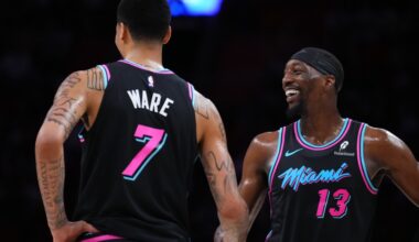 Miami Heat's Pat Riley pushes Kel'el Ware-Bam Adebayo lineup