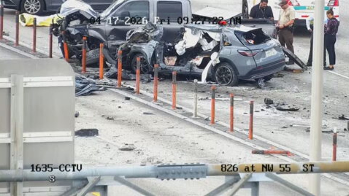 MDSO: Pickup truck driver in Palmetto Expressway crash in Doral committed suicide; firearm recovered - WSVN 7News | Miami News, Weather, Sports