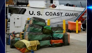 Coast Guard offloads $20M in cocaine seized from boats in Caribbean - WSVN 7News | Miami News, Weather, Sports