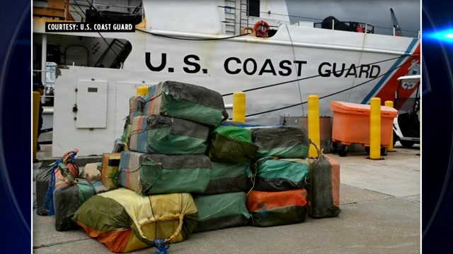 Coast Guard offloads $20M in cocaine seized from boats in Caribbean - WSVN 7News | Miami News, Weather, Sports