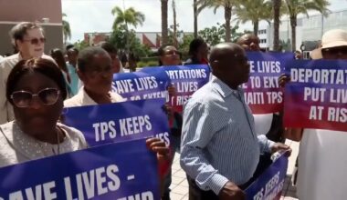 Demonstrators in North Miami rally for TPS extension for Haitians ahead of Supreme Court hearing - WSVN 7News | Miami News, Weather, Sports