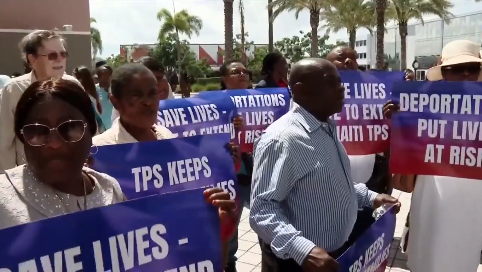 Demonstrators in North Miami rally for TPS extension for Haitians ahead of Supreme Court hearing - WSVN 7News | Miami News, Weather, Sports