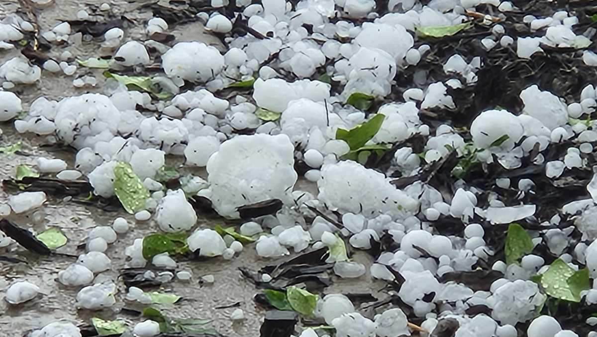 Osawatomie schools canceled Thursday after hail damages area