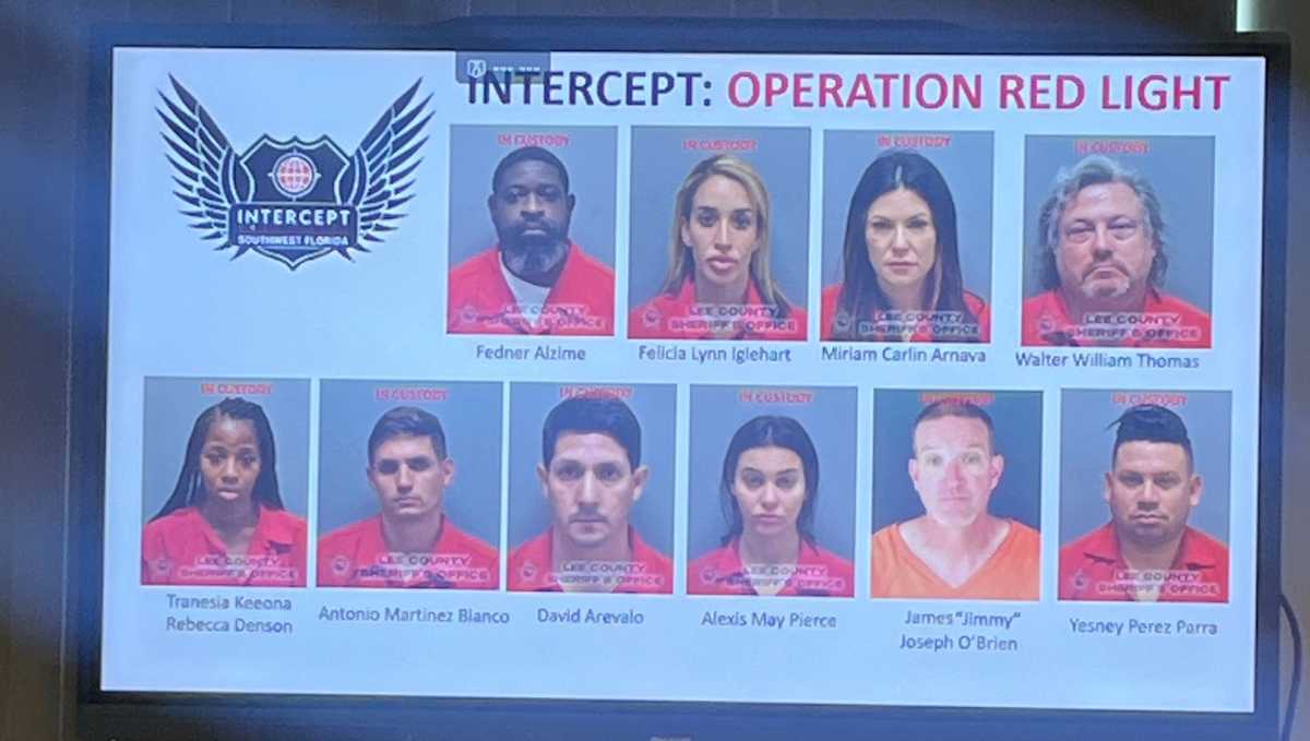 10 in custody after multi-agency operation busts prostitution brothels in Lee County