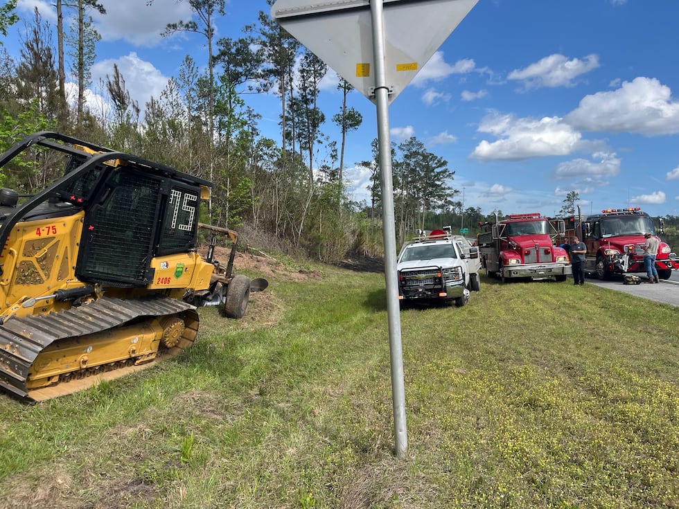 The Florida Forest Service responded to the scene of the wildfire. 