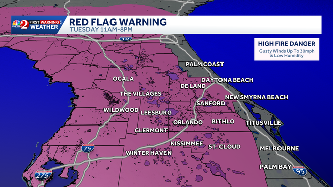 Red Flag Warning for April 21, 2026