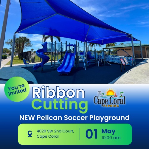 Pelican Soccer Complex Playground Ribbon Cutting Set for May 1