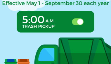 Earlier Waste Pro Summer Pickup Time in Effect May 1
