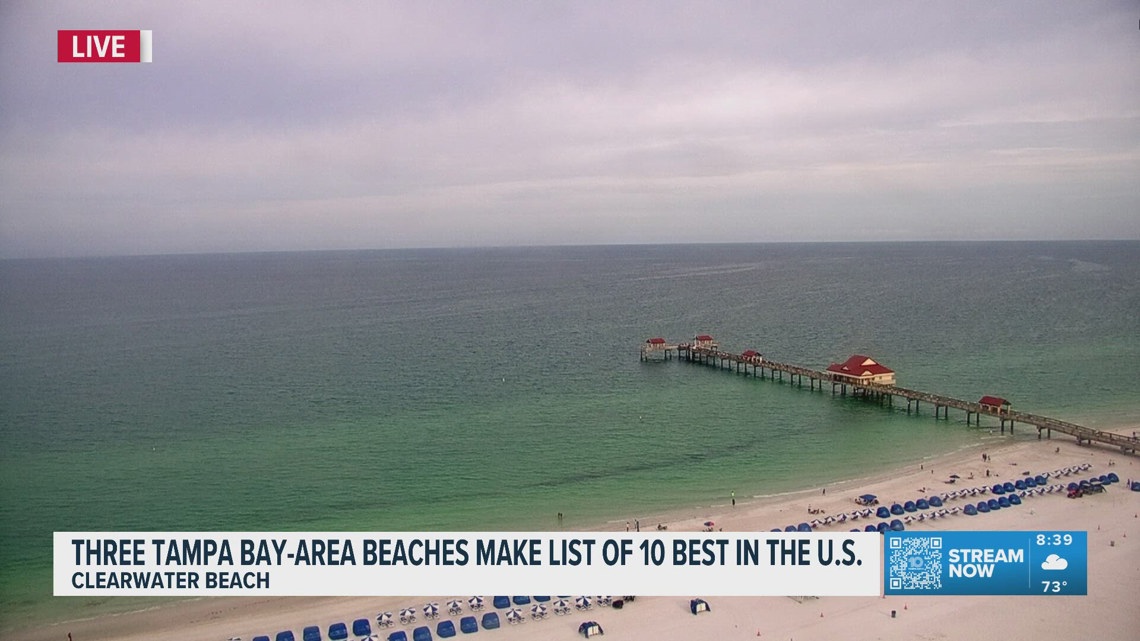 These 3 Tampa Bay-area beaches made the list of the 10 best in the U.S. for 2026