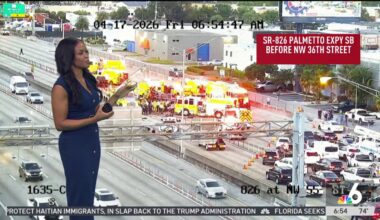 Helicopter lands on Palmetto Expressway as crash shuts down lanes in Miami-Dade – NBC 6 South Florida