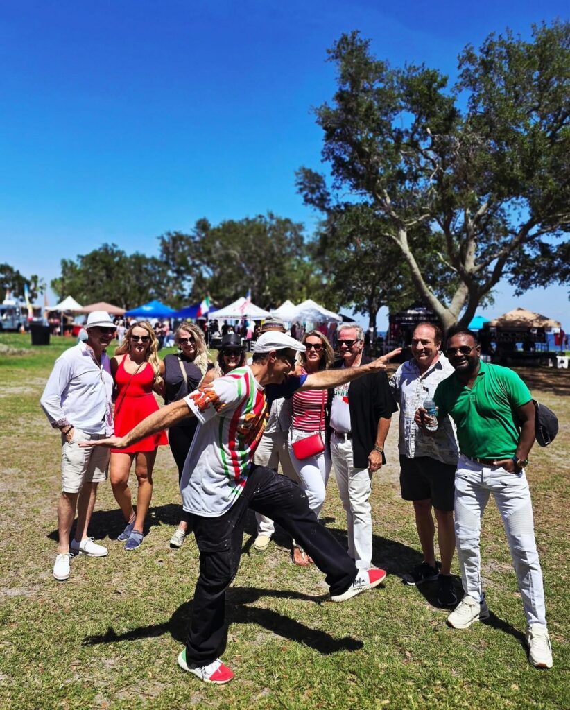 People at a festival