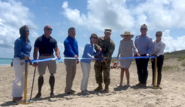 Martin County celebrates the near completion of a $15 million beach renourishment project