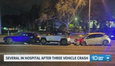 4 injured in multi-car crash on Dale Mabry Highway in Tampa, Florida Highway Patrol says