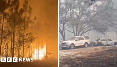Hundreds of wildfires burn across Florida and Georgia