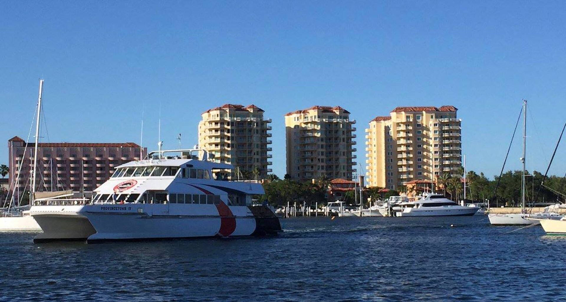 Photo of a ferry in the water