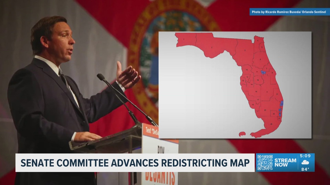 Florida Senate committee advances DeSantis' redistricting map proposal