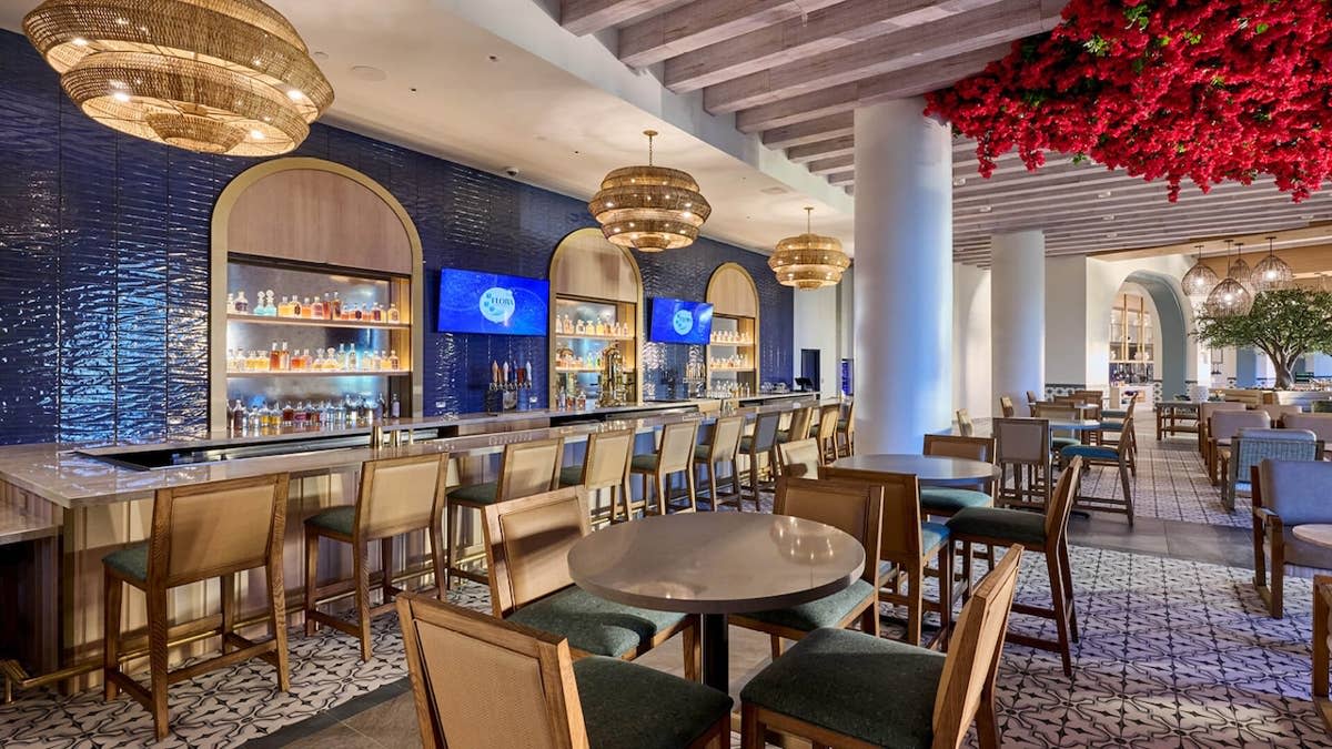 Grab a bite to eat at Flora Taverna at Helios Grand Hotel. Universal Orlando Resort