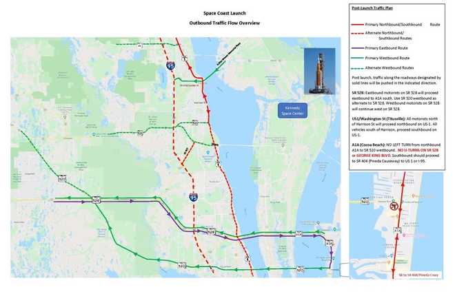 traffic flow map for Artemis II launch traffic flow map for artemis ii launch