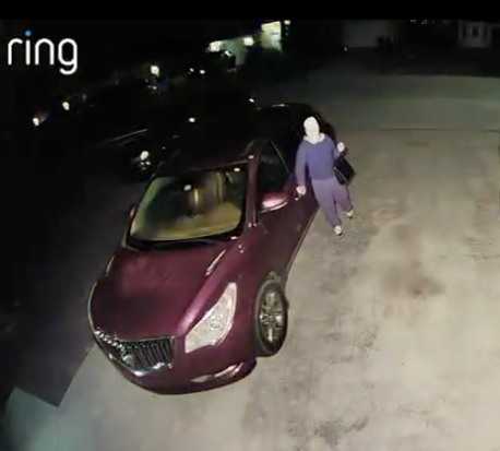 Image of the suspect on a Ring camera