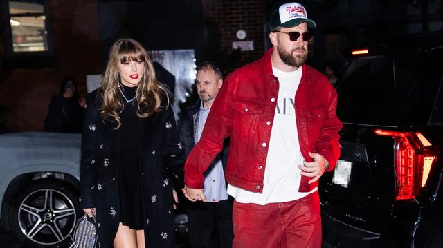 Taylor Swift and Travis Kelce are seen in the Meatpacking District on December 28, 2024 in New York City. 