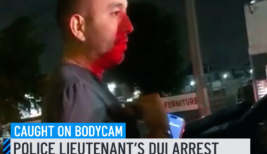 Newly released police body camera video shows the moments a Hialeah Police lieutenant was arrested for DUI in December after allegedly getting into a crash with a trash truck. Miami-Dade Sheriff's Office deputies responded to the scene and found Erik Martin, 45, was "unsteady on his feet, with bloodshot watery eyes and slurred speech" and an odor of alcohol on his breath, the report said. More details: http://on.nbc6.com/x4eSYXi #caughtoncamera #hialeah #dui #police