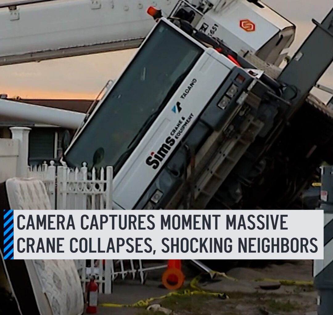 Stunning new video captured the moment a large crane collapsed in Hialeah, narrowly missing homes and cars. Aerial footage from Chopper6 showed the crane on its side on the ground across two homes. All the details: http://on.nbc6.com/vTqYtZB #hialeah #florida #crane #caughtoncamera