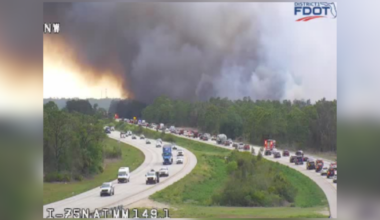 Brush fire near I-75 in Charlotte County burns 10 acres, no containment | Charlotte County