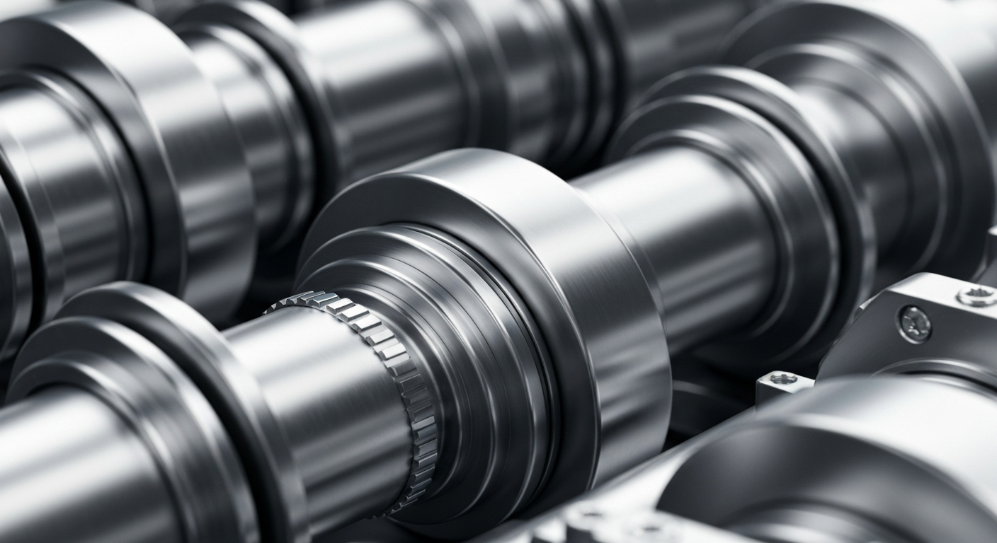 An extreme close-up of gleaming, interlocking metal gears and mechanical components, conveying the tangible, institutional power of the financial industry as a conceptual metaphor for the wealth-building benefits of homeownership.