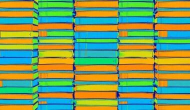 A vibrant, abstract grid of colorful textbooks, conceptually representing the educational focus of the charter school board meeting.