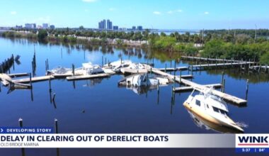 Derelict boats from Hurricane Ian still rotting at Edison Bridge | Lee County