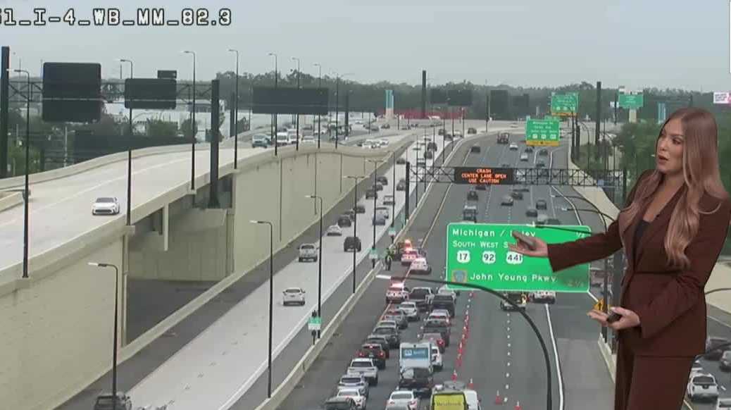 Major crash closes part of I-4 south of downtown Orlando