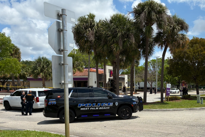 large police presence reported at taco bell on 45th street in west palm beach