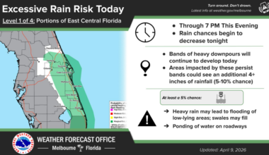 Central Florida has risk for excessive rain, possible flooding through evening – Orlando Sentinel