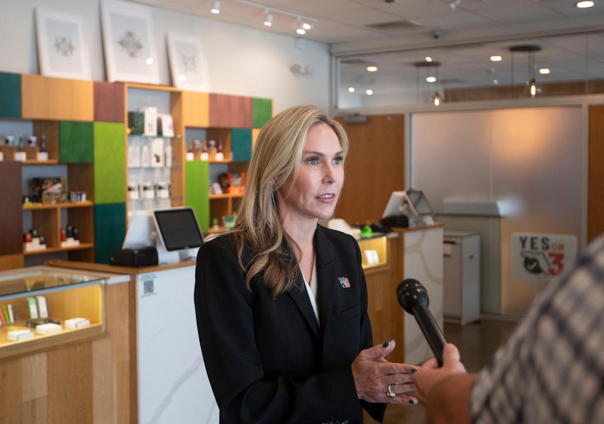 CEO of Trulieve Kim Rivers holds a product safety tour at the Trulieve Tallahassee Dispensary to discuss product safety measures, Thursday, Oct. 24, 2024.