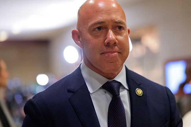 White House Officials Hold All-Members Briefings On Iran Strikes For House And Senate WASHINGTON, DC - MARCH 03: U.S. Rep. Brian Mast (R-FL) arrives ahead of Congressional briefings on Iran at the U.S. Capitol on March 3, 2026 in Washington, DC. Trump administration Cabinet officials will be briefing all lawmakers in the House and Senate on U.S. and Israeli attacks on Iran. (Photo by Heather Diehl/Getty Images)