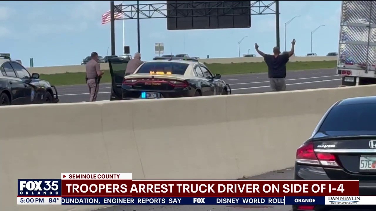 I-4 EB shut down in Seminole County after semi-truck traffic stop