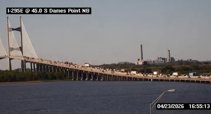 Lanes reopen after multiple crashes on Dames Point Bridge during afternoon rush