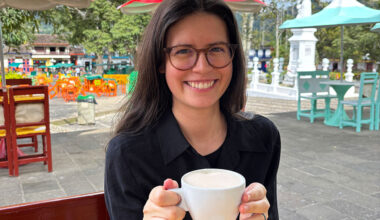 Amelia Rivers, a recent graduate of the College of Music, at El Libertador Plaza Principal while traveling to Jardín, Colombia. (Amelia Rivers)