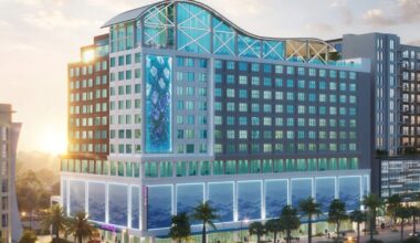 Rendering of AC Hotel and Moxy dual-brand hotel in Tampa’s Channel District