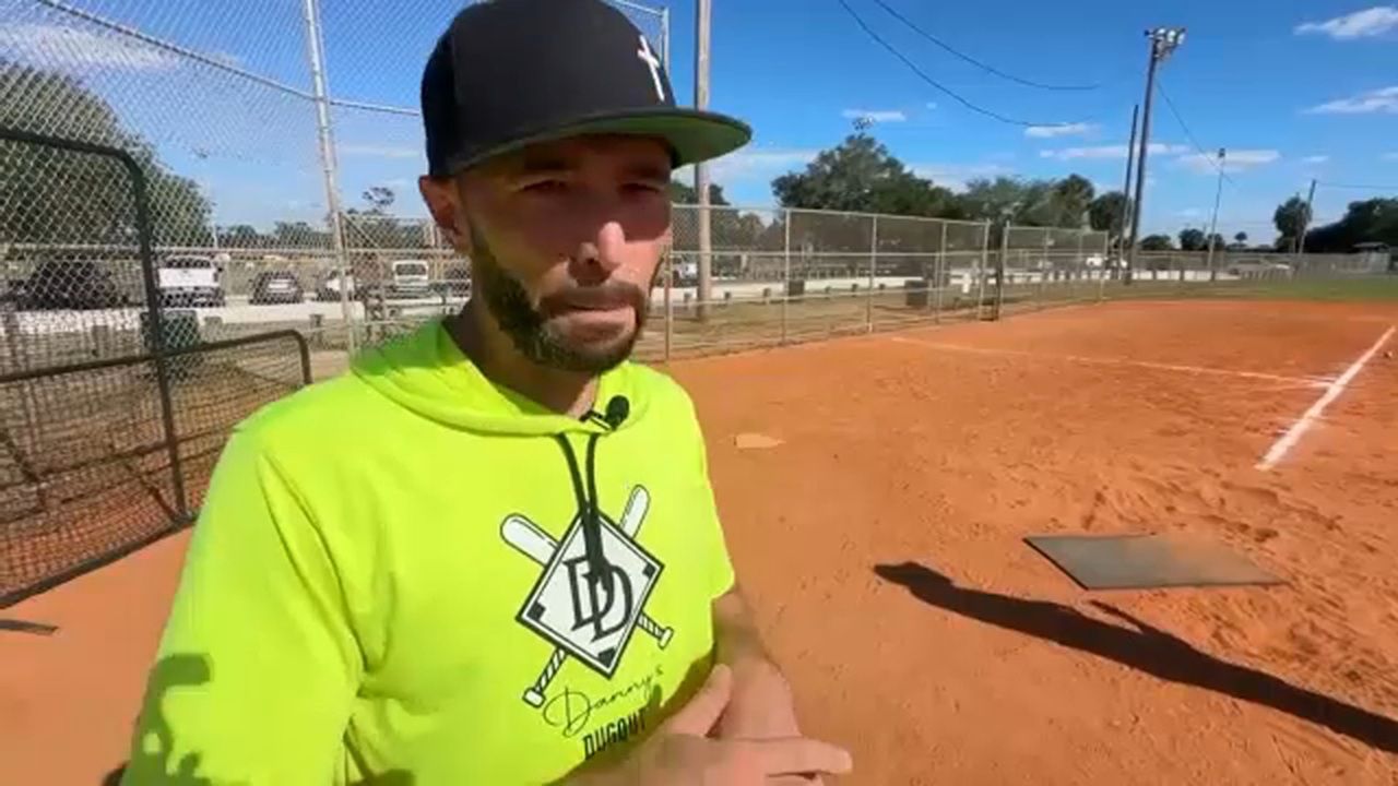 Danny Lieber does the coaching each Saturday afternoon at Gadsden Park in South Tampa. Lieber has a coaching business called Danny’s Dugout where he coaches people in baseball and softball. (Spectrum News)