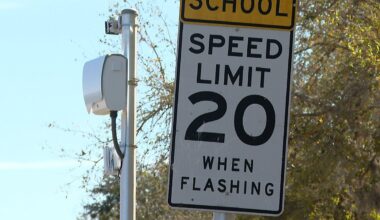 Sign warns drivers of lower speed limit, during arrival and dismissal periods outside a Hillsborough County school. (Spectrum News)